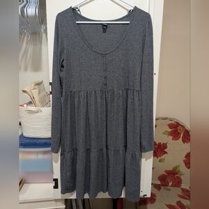 Wild Fable grey tiered dress, XL